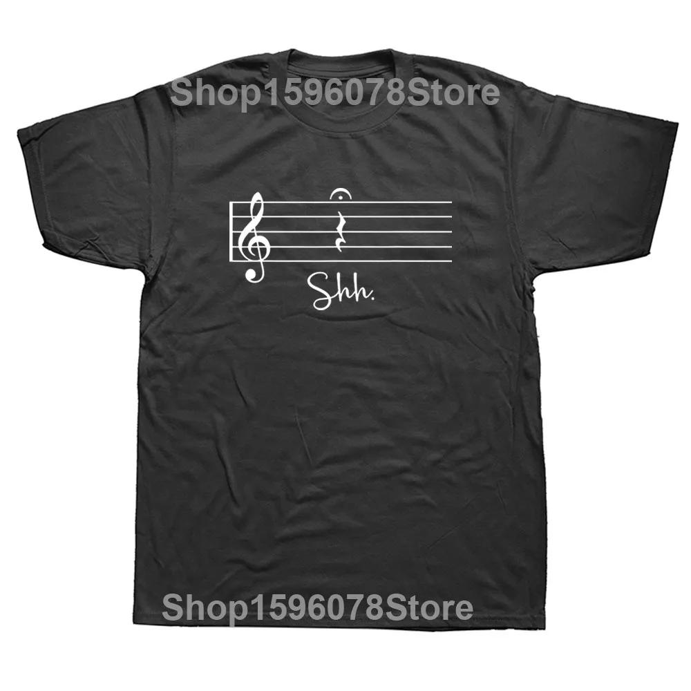 Funny Music Notes T Shirts Graphic Cotton Streetwear Short Sleeve O-Neck Harajuku Teacher Gift T-shirt Mens Clothing