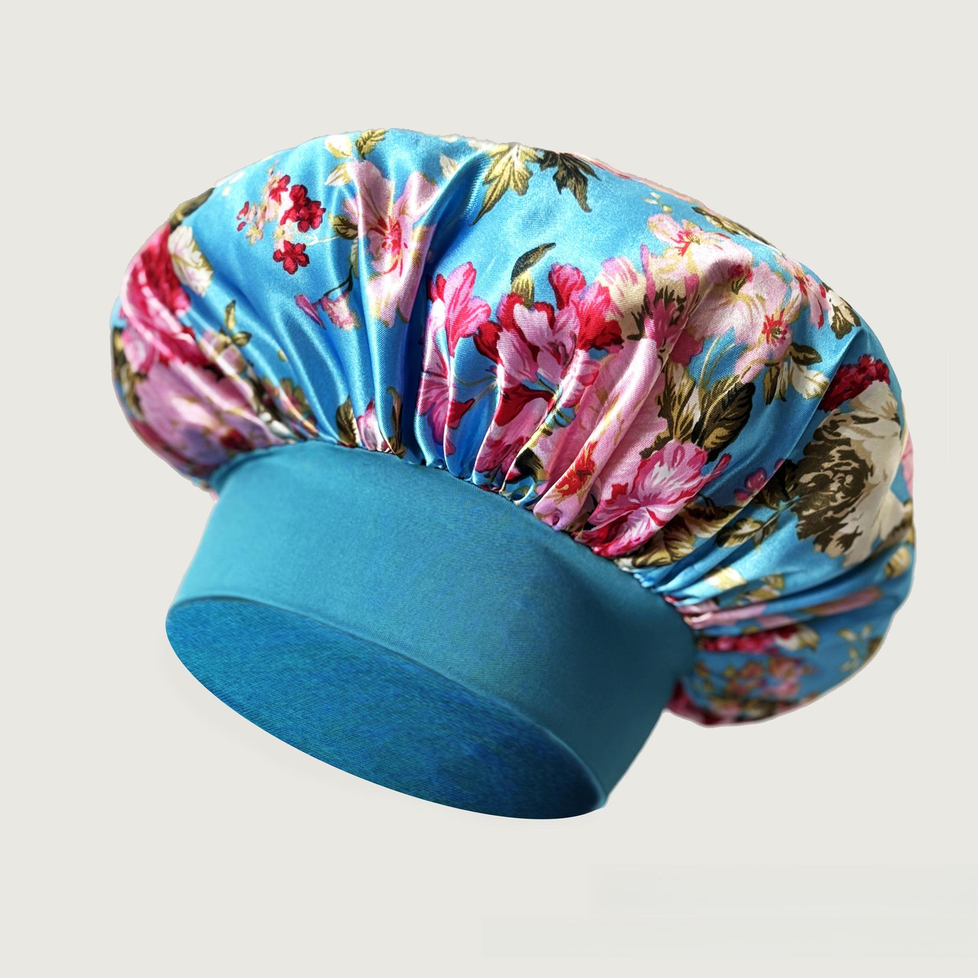 

1PC Satin Bonnet, Bonnets for Women, Hair Bonnet for Sleeping, Wide Band Sleep Cap for Curly Hair Braids