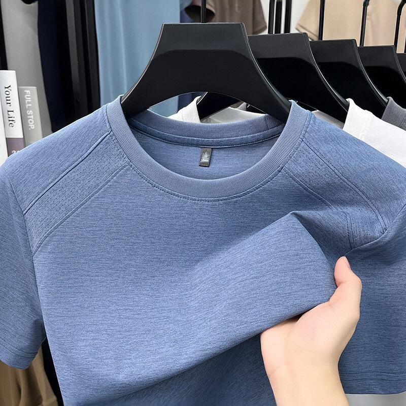 Summer Quick-Dry Short Sleeve T-Shirt Crew Neck Sports Casual Breathable Men's T-Shirt