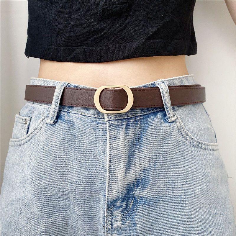 Unique Womens Pu Belt With No Hole Design And Striking Buckle Styles Perfect For Fashion Modern