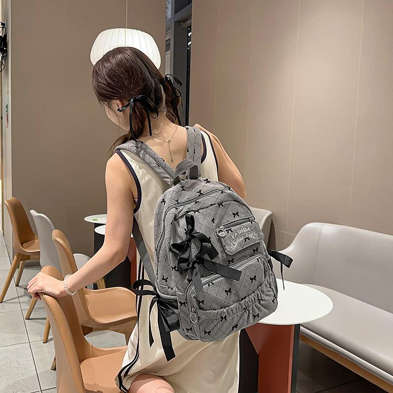 Student Schoolbag Women's Bow Large Capacity Backpack Laptop Backpack