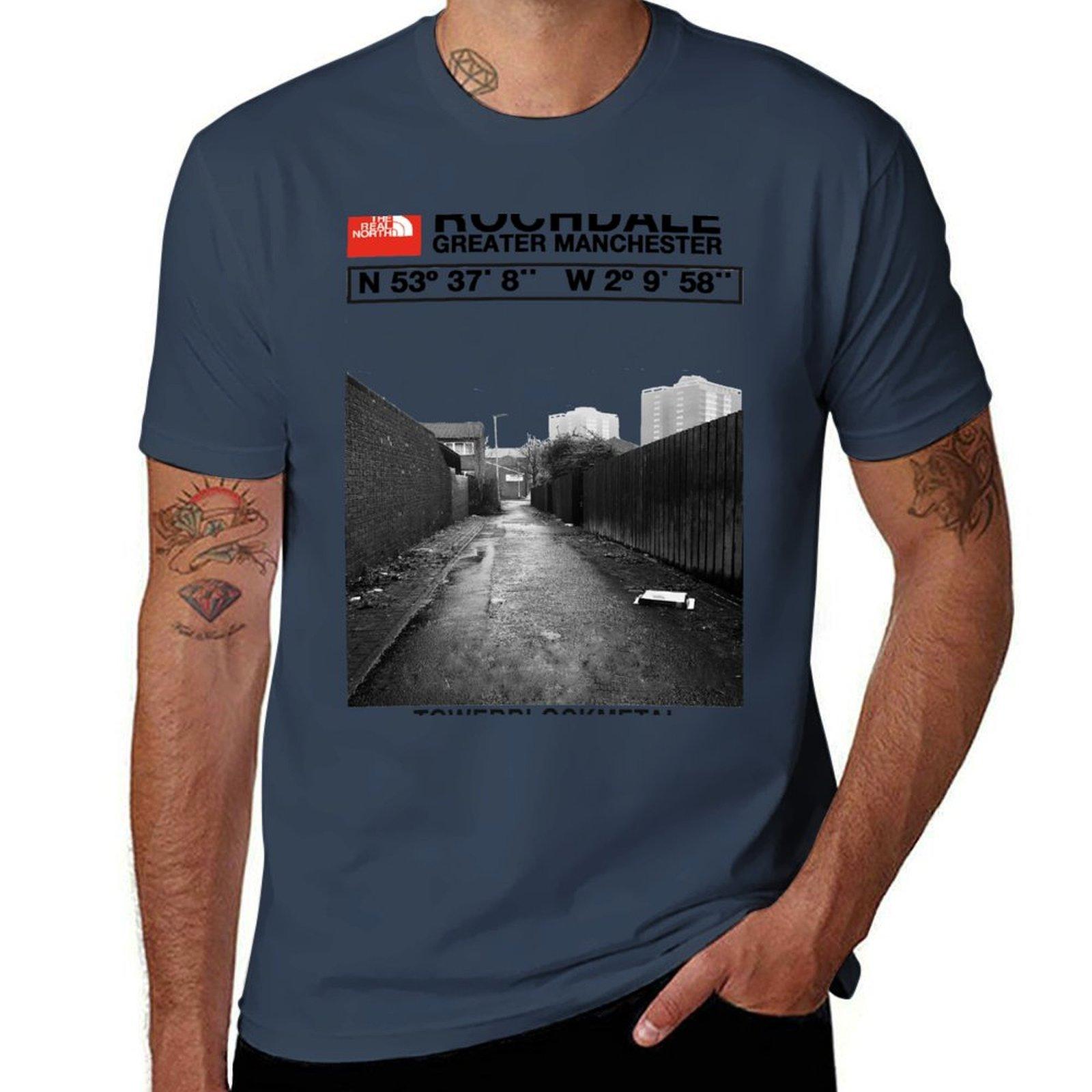 The Real North - Rochdale T-Shirt t shirt man plain printed t shirts for man T-Shirt S