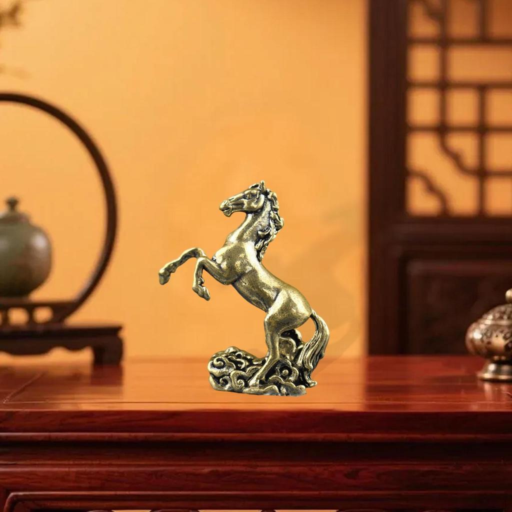Horse Statue Sculpture Chinese Year Decoration for Bedroom Office Desk Cabinet Bookcase