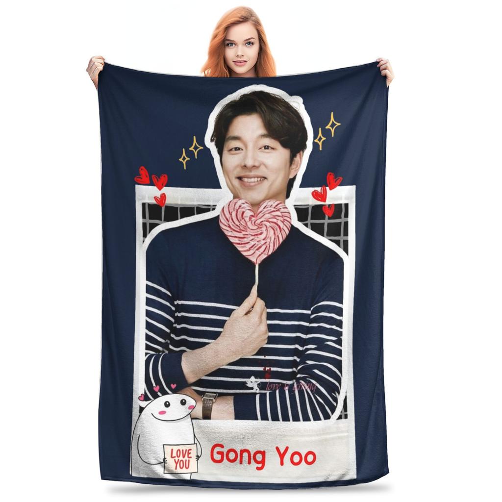 Gong Yoo Kpop Blanket Plush Awesome Warm Throw Blanket for Bedding Lounge Autumn/Winter,
