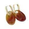 Amber Gold Hoop Earrings - European/American Style with Irregular Geometric Pendant, Light Luxury, Retro High-End Simple Ear Jewelry