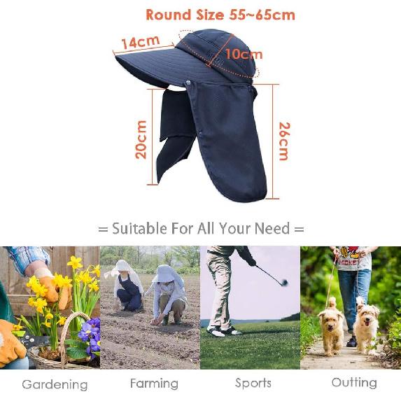 Wide Brim Sun Hat – Multifunctional UPF 50 Protection Bucket Fishing Hat Cap