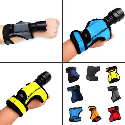 Adjustable Diving Torch Holder Diving Strap Diving Flashlight Glove Diving Torch Strap Flashlight Holder Wrist Strap