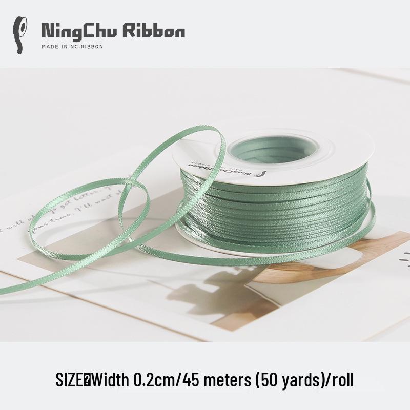 2mm Double-Sided Satin Ribbon Bookmark for Wedding Bows and Gift Wrapping