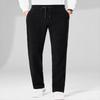 ROMON Men's Fleece-Lined Corduroy Drawstring Thermal Casual Pants