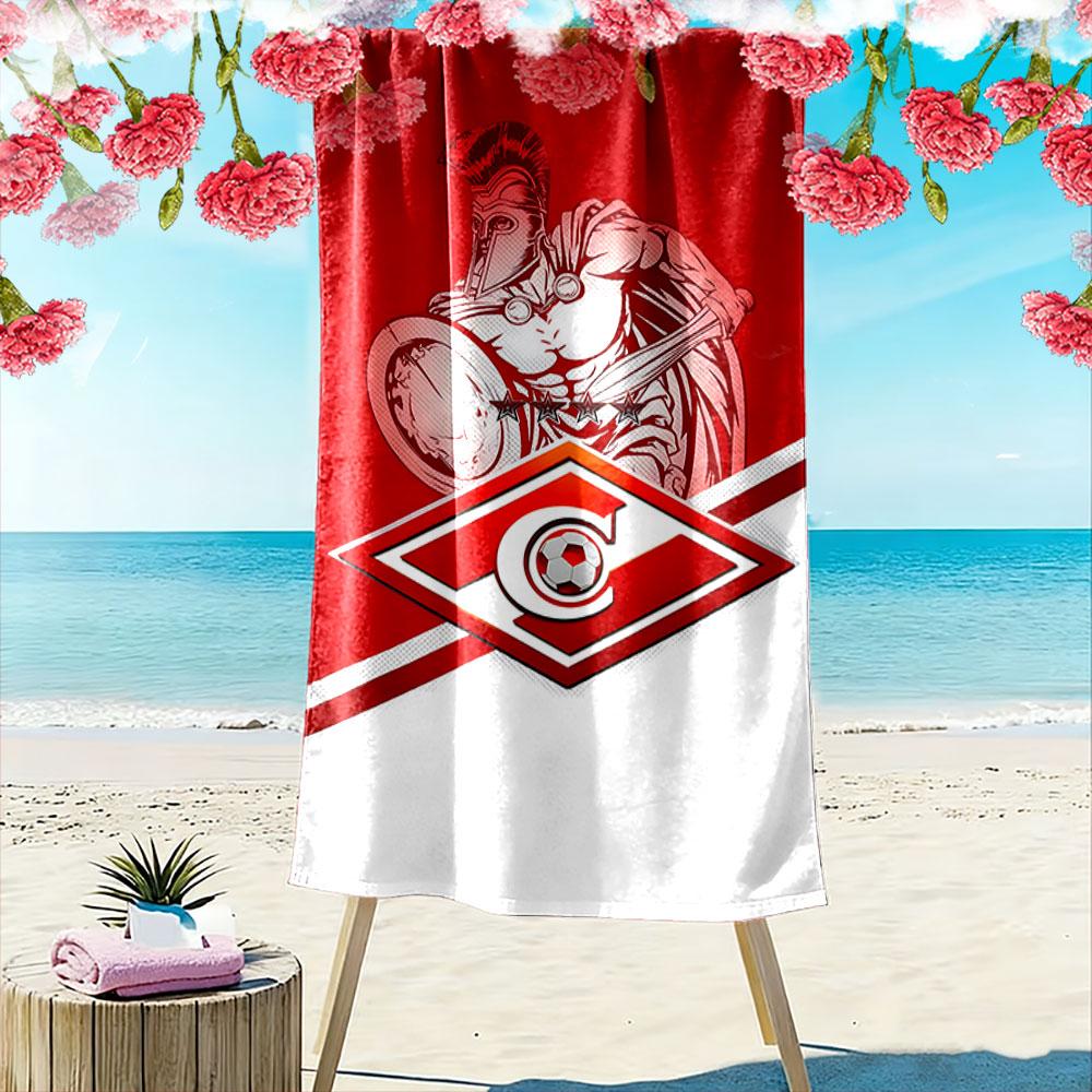 "Spartan Warrior with Shield Design" Patterned beach towel quick dry perfect for travel outdoor sports jogging the beach and swimming