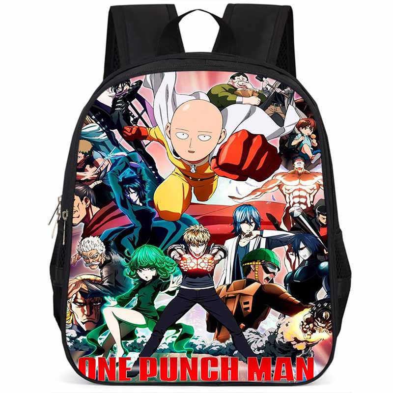 One Punch Man 15-inch Large Capacity Lightweight Oxford School Backpack For Kids