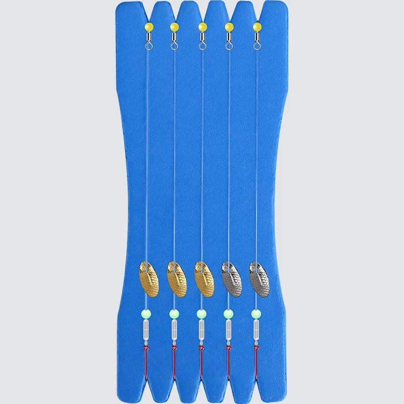

Sunflower Seed Sequin Set with White Stripe Maba Hook: No-Damage Fly Fishing Lure for Long Casts