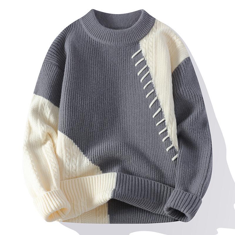 

Plus Size Autumn/Winter Casual Loose Knitted Sweater - Round Neck Base Layer Medium
