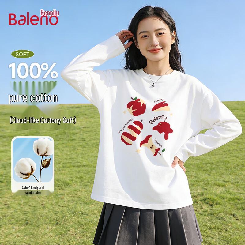 Baleno Women's Pure Cotton Long Sleeve T-Shirt