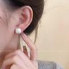 Silver needle flash zircon earrings, women's exquisite temperament stud earrings, spring and summer earrings.