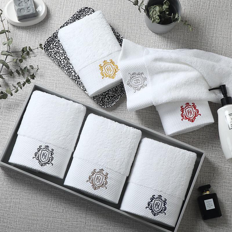 Jiemengzhe White Cotton Hotel & Home Towel
