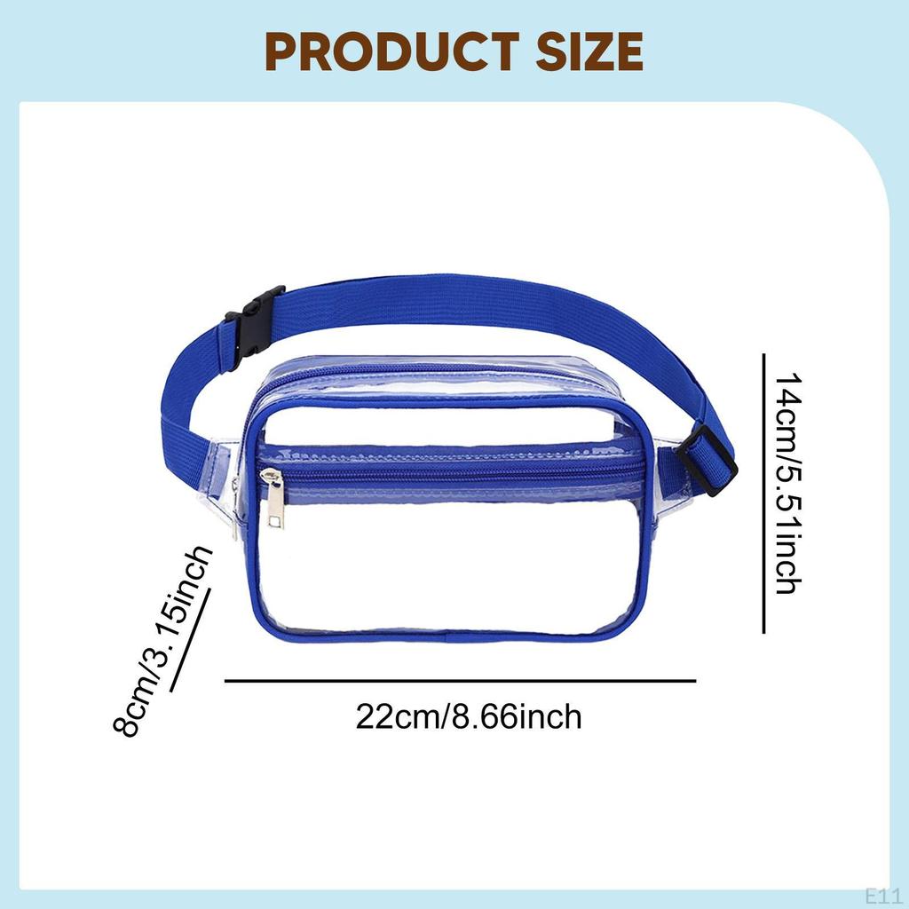 Clear Fanny Pack Waist Bag Crossbody Purse for Festival Concerts Hiking Travel