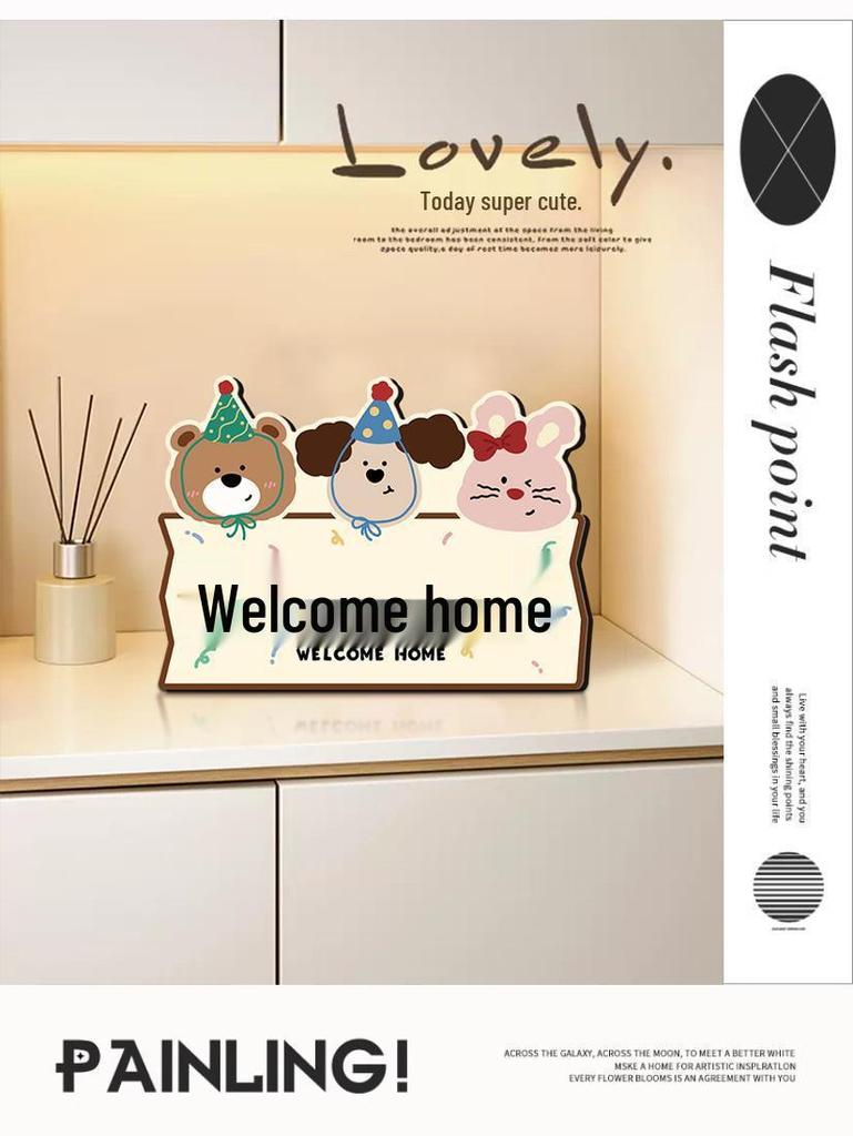 Charming Cartoon Decorative Entryway Ornaments for Home Welcome Decor