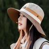 Breathable Sun Hat for Women - Foldable, Wide Brim with Ponytail Hole, UV Protection Fisherman Cap for Outdoor Activities