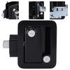 Camper Door Lock, Metal Camping Card Alatch Handle Zinc Alloy RV Door Lock Replacement