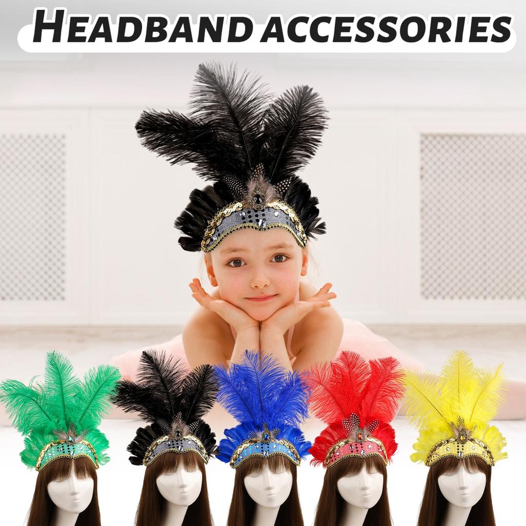 The Ultimate Tool For Festival Revelry! Colorful Feather Headband, Put It On And You'll Instantly Become The Center Of Attention Of The Entire Venue!