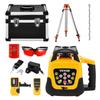 Rotary Laser Level Kit, with Tripod+Staff Gauge, Red Beam 300m Range Slope Adjustable 360-Degree Spinning, Flexible Scanning Angle, Accurate with