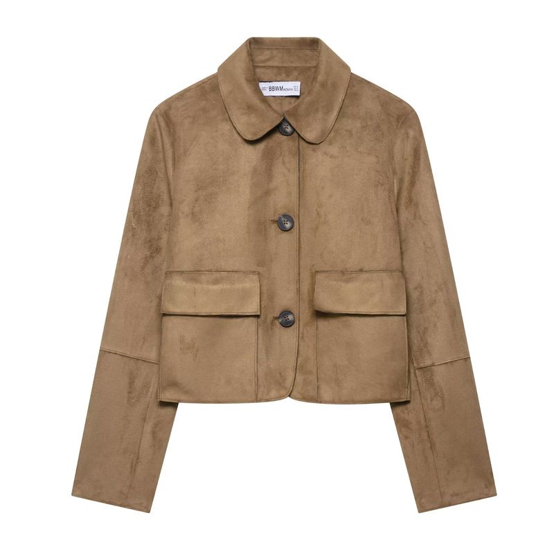 Araltay New Arrival Fashion Style Women's Clothing Fashionable All-Match Suede Effect Short Jacket 4968224