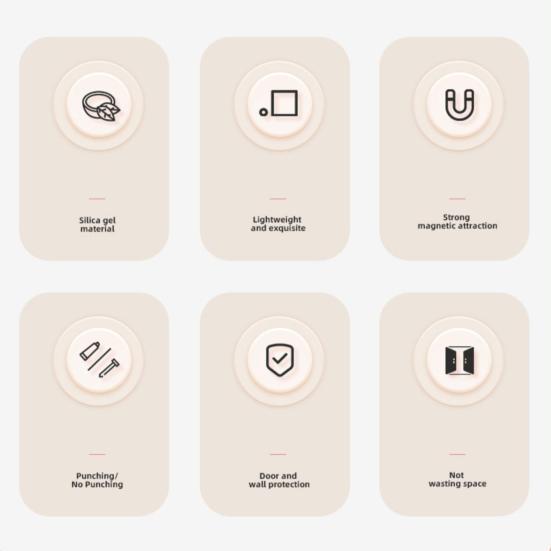 RV Door Stopper Magnetic Adhesive Screw Mount Anti-collision Noise Canceling Motor Homes Trailer Boats Door Catch Holder