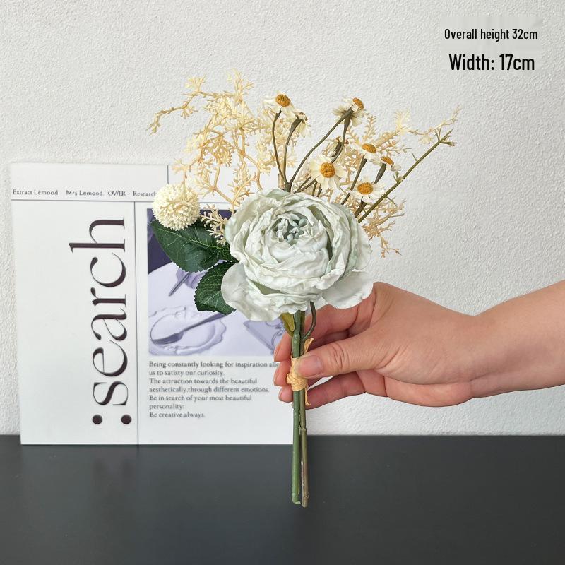 Premium Hand-Tied Autumn Silk Flower Bouquet for Living Room and Dining Decor, Photography Props