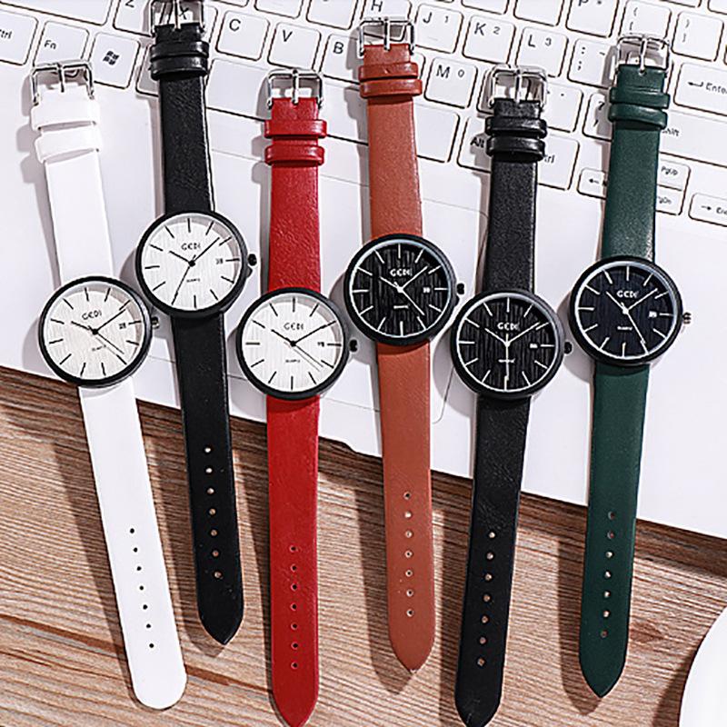 Men'S Belt Watch Fashion Single Calendar Quartz Waterproof Watch Personalized Simple Men'S Watch