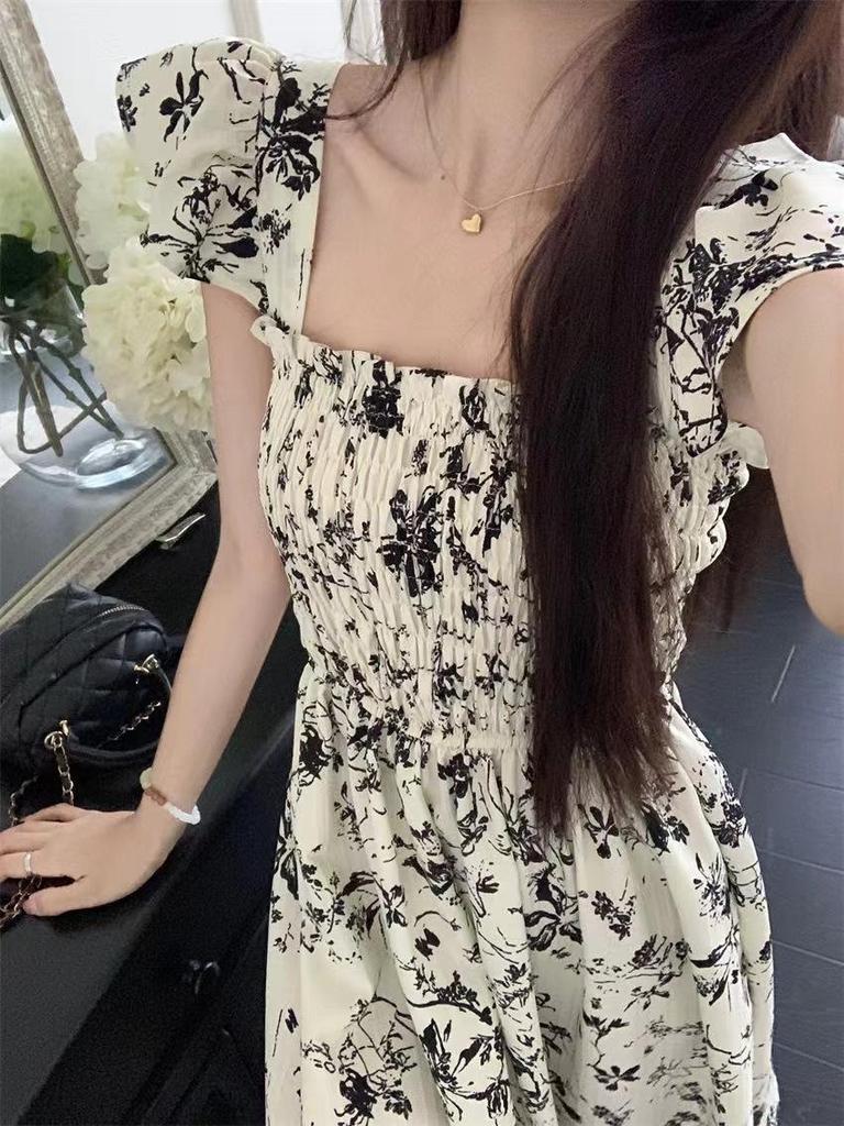 Summer 2024 Floral Fairy Tea Dress: Stylish Platycodon Design, Youthful Elegance for Any Occasion