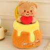 Cute Cartoon Bear In Honey Jar Plush Toy Pendant Stuffed Plush Unique Doll Bear Holding Heart Bag Decor Keychain Birthday Gift