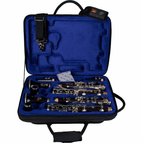 PROTEC PB307D Semi-Hard Clarinet Case, Double, Holds 2 Clarinets, Black