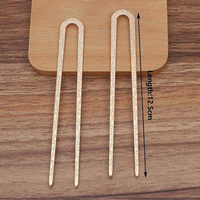 3er-Set U-förmige Haarnadeln, Haarstäbchen aus Legierung, handgefertigte Haarspangen, Brautschmuck für Damen, Hochzeitsfrisuren