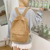 Cartable Nouveau Harajuku Velours côtelé Sac à dos Femmes Coréen Décontracté Polyvalent Sac à dos Léger Trajet Étudiant Sac d'école