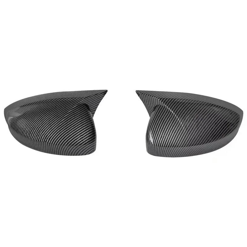 For Volkswagen Tiguan 2017- Car Sticker Rearview Side Mirror Cover Wing Cap Exterior Door Rear View Case Trim Carbon Fiber