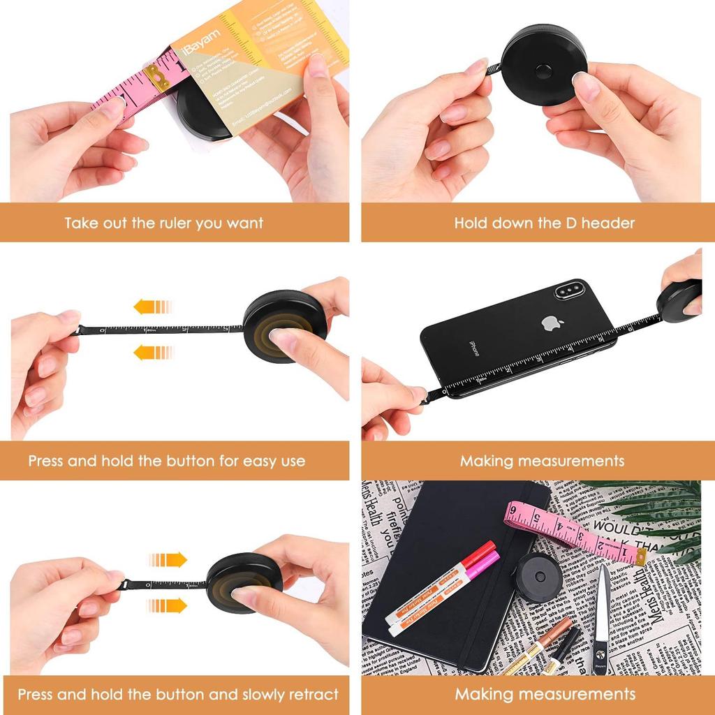 2Pcs Fashion Soft Tape Measure 60in, Versatile for Body, Tailor, Sewing & Daily Measurements