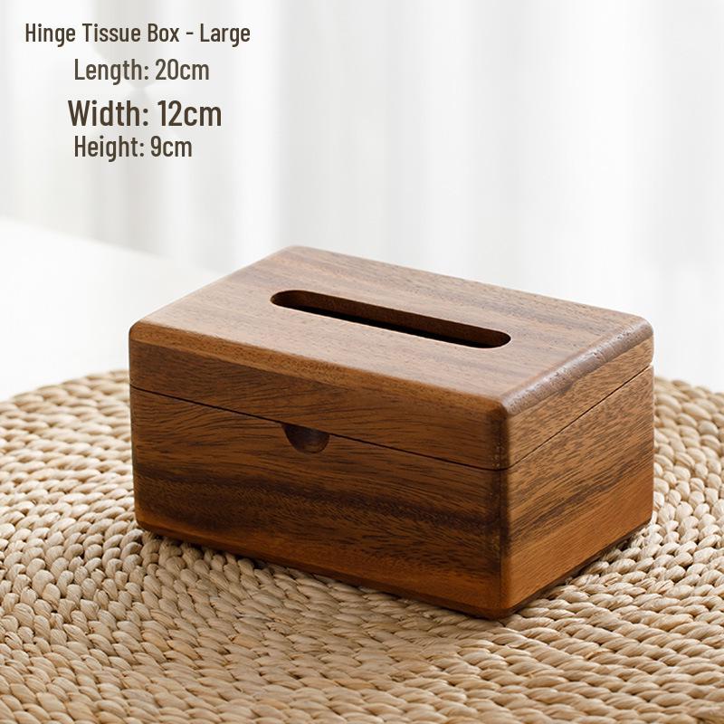 Gravierte Walnussholz-Taschentuchbox für Heim-, Restaurant- oder Hoteldekor - Niedliches und schlichtes Massivholzdesign