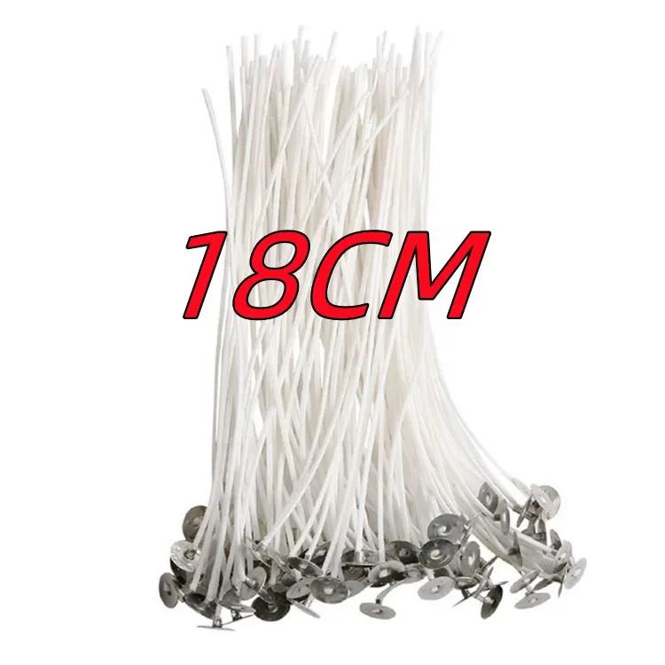 100 Pezzi Stoppini per Candele in Cotone Puro Senza Fumo Fai da Te Anima in Cera Anima in Cotone Intrecciata Linea di Cera per Lampade a Cherosene per Candele da Te Light Candele Galleggianti