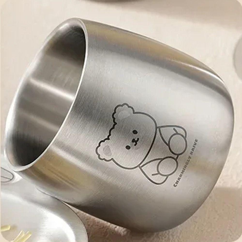 Cute Pattern Children Water Cup 304 Stainless Steel Kindergarten Milk Cup Coffee Mug  Adult