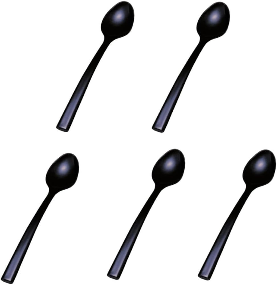 Wakaizumi Kappo Black Coffee Set of Lacquerware, Lacquerware, Spoons, 5, 1-772-7 чёрный