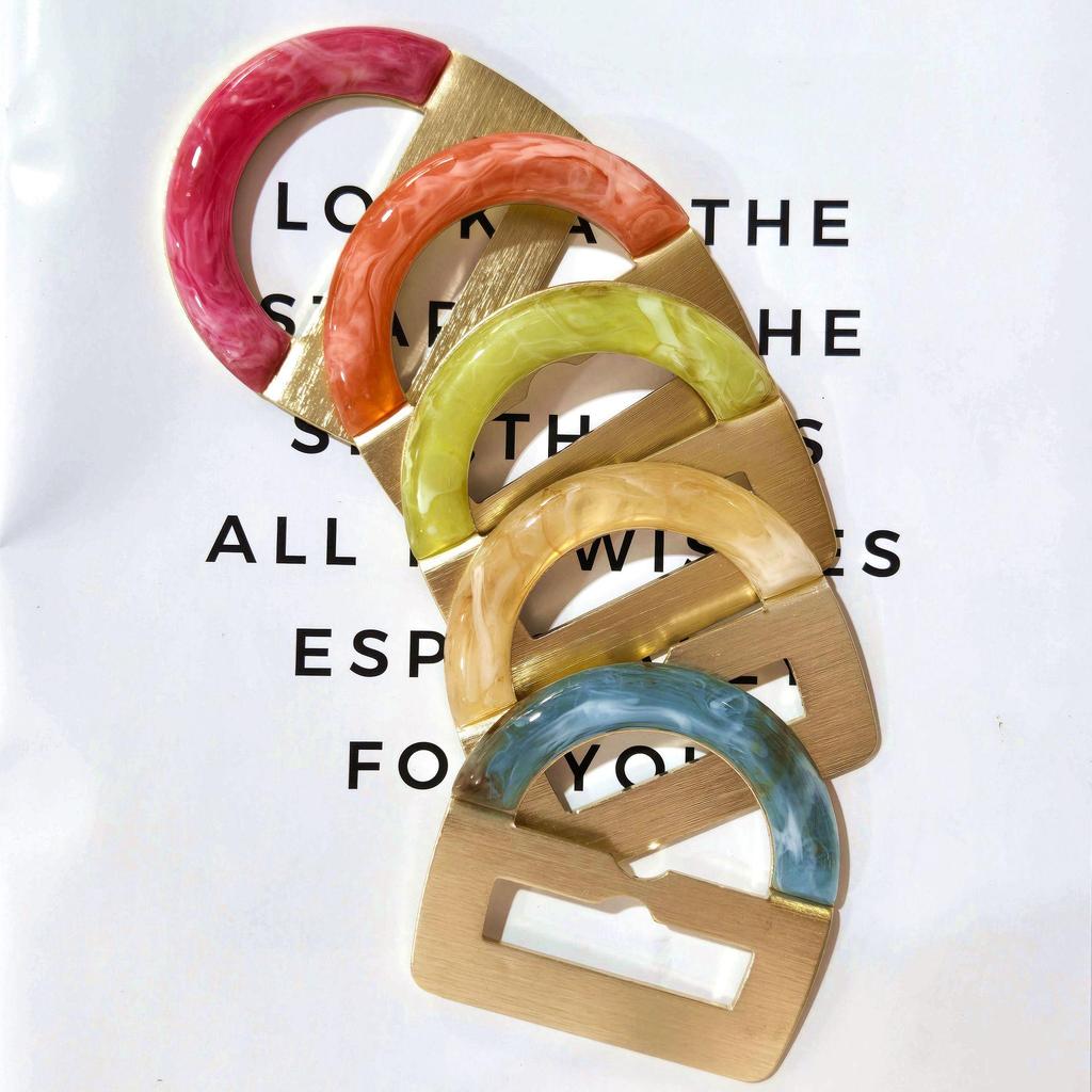 Colorful Resin & Aluminum Alloy Belt Buckle: European & American Style Clothing Accessory
