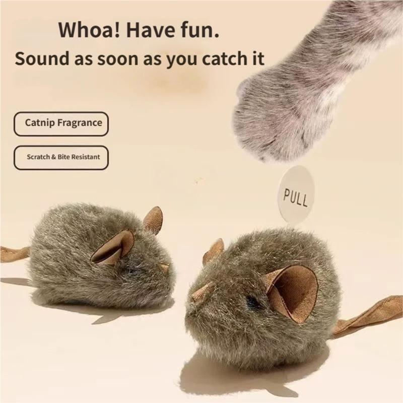 Intelligent Sensing Squeaky Mouse Cats Toy with Automatic Sensors Design For Indoor Cats Entertainment Mental Stimulation