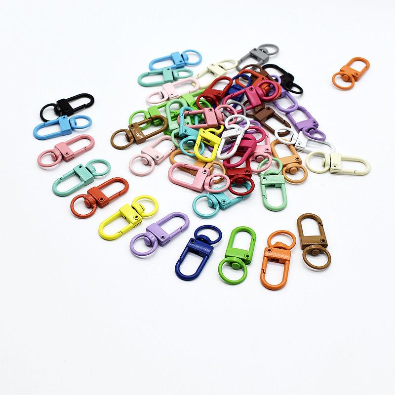 Zinc Alloy Keychain: Colorful Lobster Clasp Dog Hook, DIY Blind Box Figure, Spring Buckle Ornament