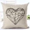 Brief Liebe Zuhause Kissenbezüge Baumwolle Leinen Schwarz Weiß Kissenbezug Sofa Bett Nordisch dekorativer Kissenbezug almofadas 45x45cm