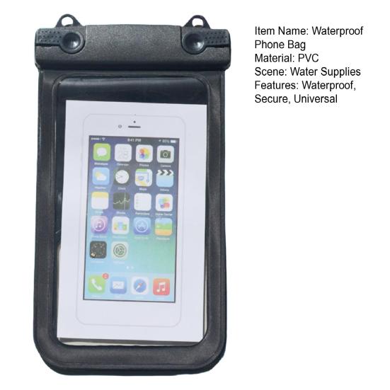 Waterproof Cell Phone Pouch Clear Underwater Phone Holder Protector Universal Mobile Phone Dry Bag with Neck Lanyard for Beach Swimming Pool