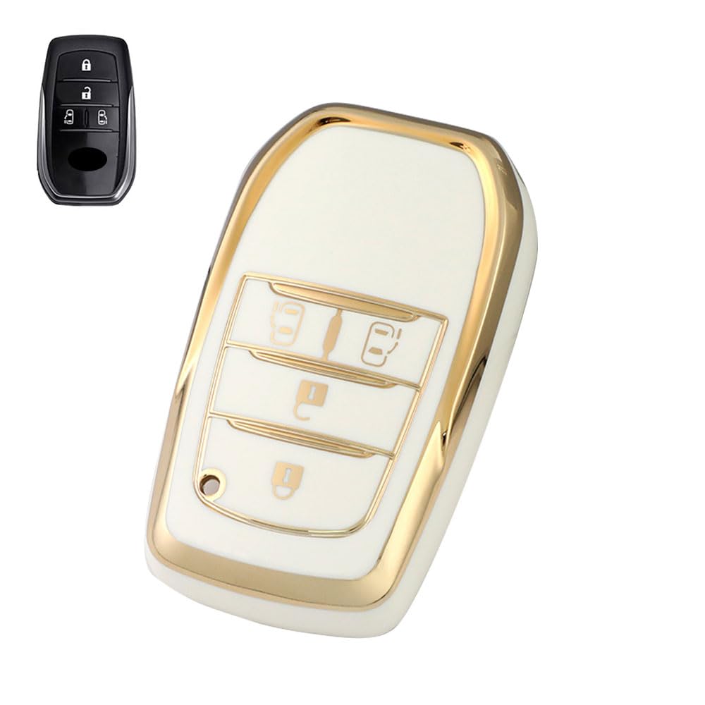 

LETINGFAR Чехол для ключа для Toyota, Чехол для смарт-ключа, Крышка для ключа, Мягкий материал ТПУ, 4 белый