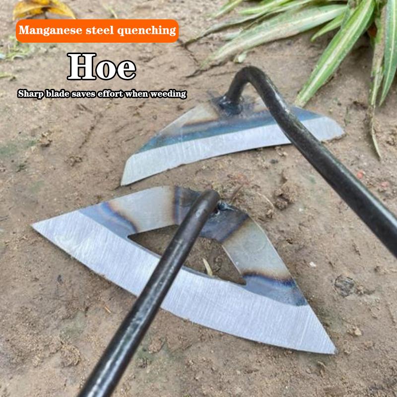 Azada de Acero al Carbono de Alta Resistencia Hoja Afilada Mango Duradero Para Hogar Granja Deshierbe Excavación Plantación Macizos de Flores