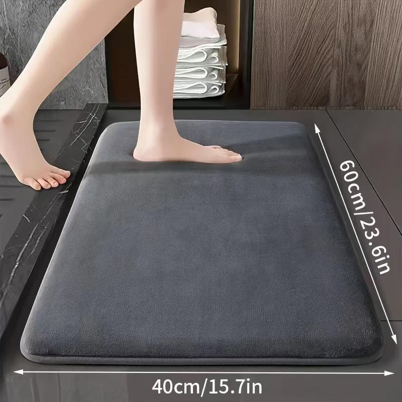

Thick Absorbent Non-Slip Bath Mat, Quick-Dry Bathroom Rug, Ultra-Thick Kitchen Door Mat, Water-Resistant Bedroom Floor Pad сірий колір