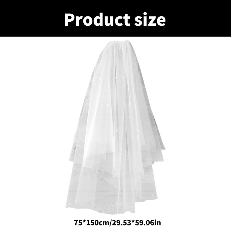 Elegant Mantilla Bridal Veil Double Layer Veil Balletcore Headpieces for Pageant Prom Party Shows for Evening Dress AXYD
